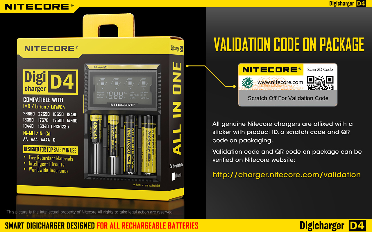 NITECORE D4 Intelligent Ultra-Compatible Digicharger