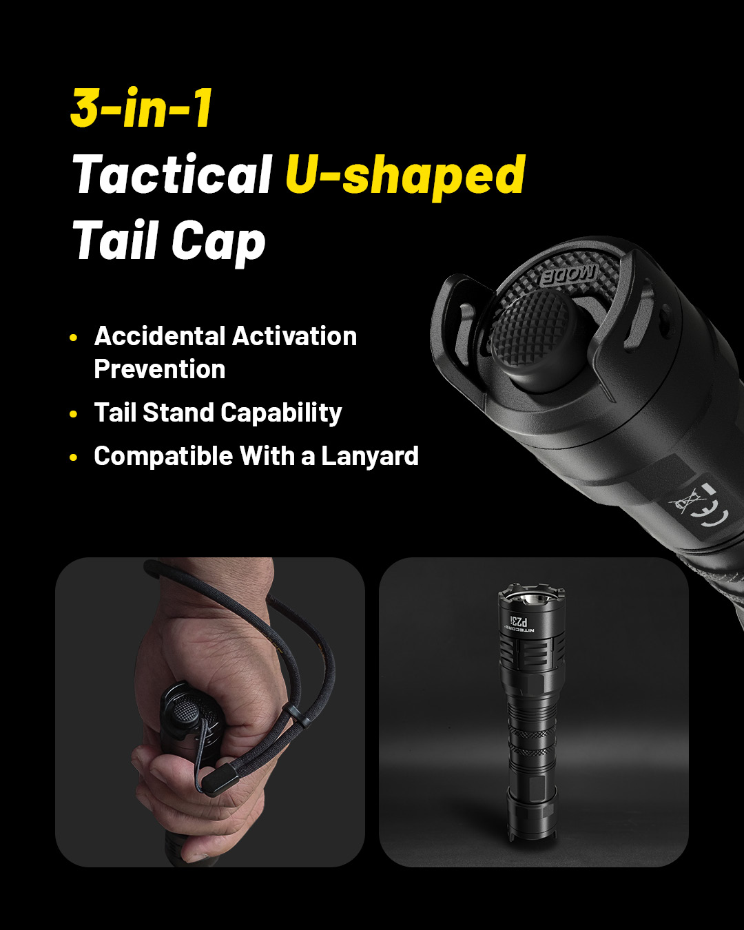 NITECORE P23i i-Generation Long Range 21700 Tactical Flashlight