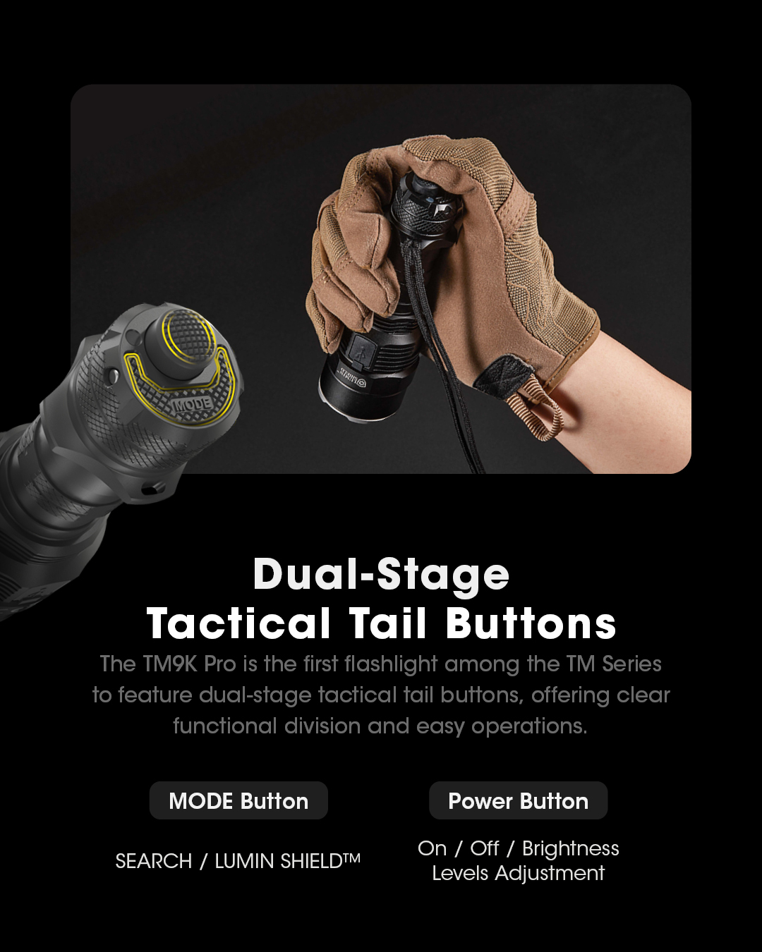 NITECORE TM9K Pro High Output Self-Defense Tactical Flashlight