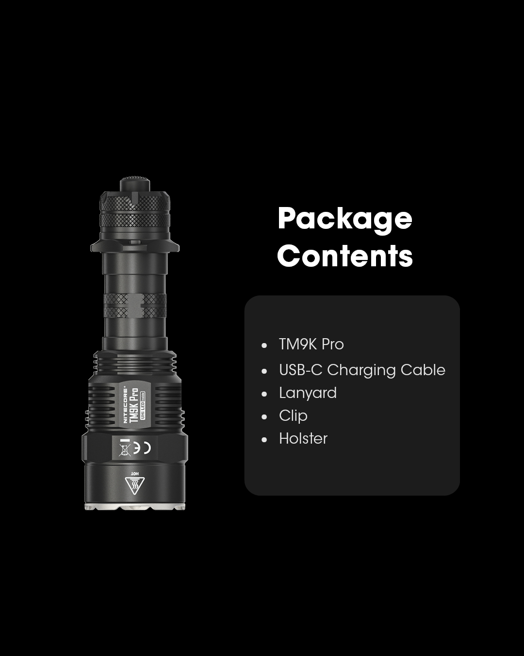 NITECORE TM9K Pro High Output Self-Defense Tactical Flashlight