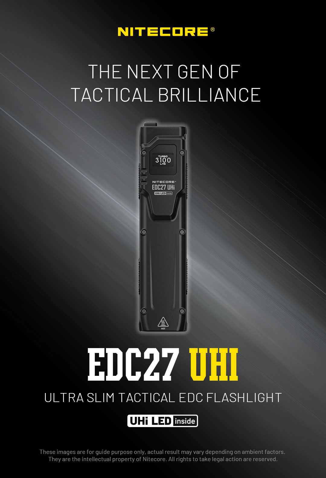 NITECORE EDC27 UHi Ultra Slim Tactical EDC Flashlight