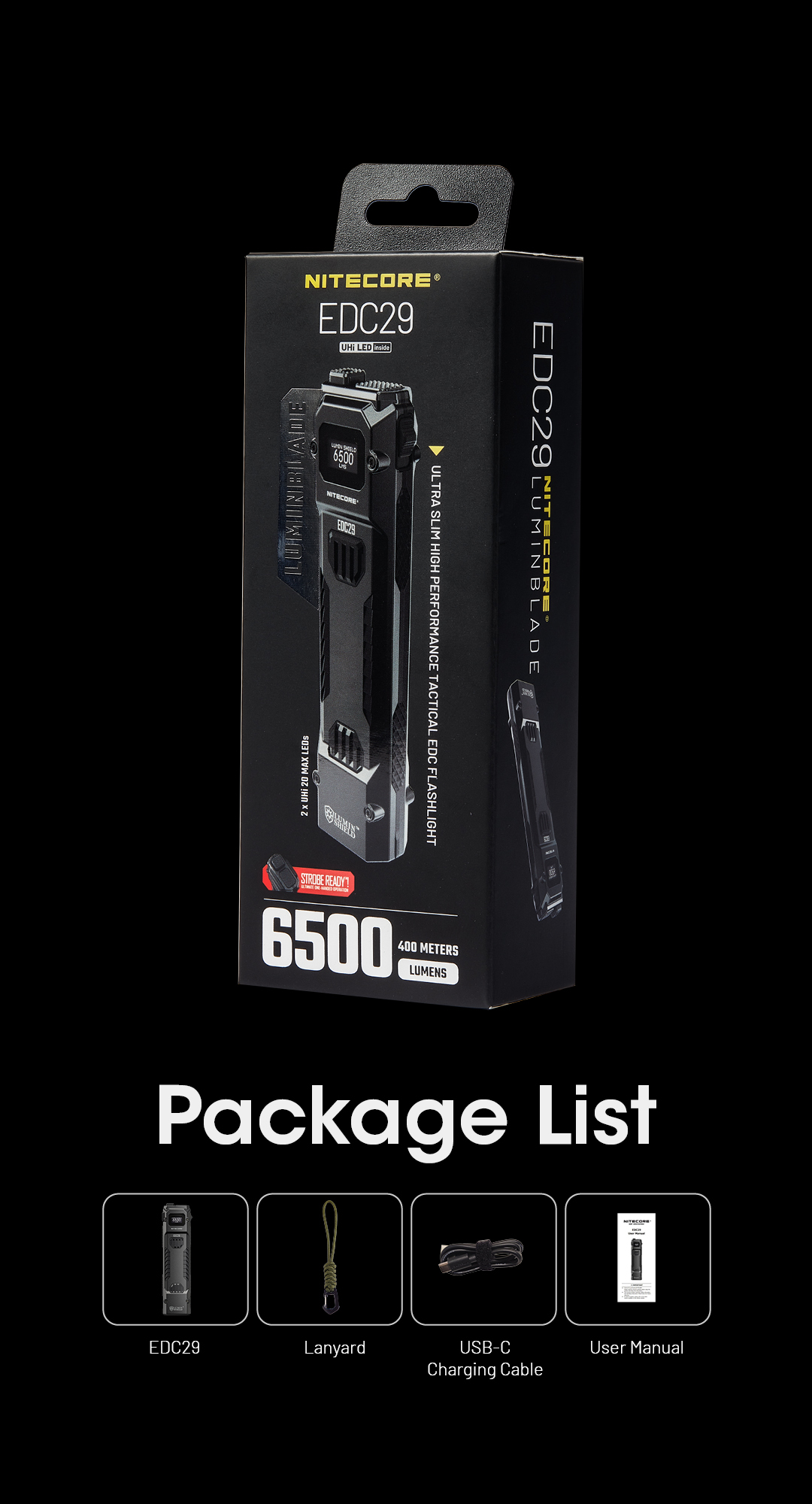 NITECORE EDC29 Ultra Slim High Performance EDC Flashlight