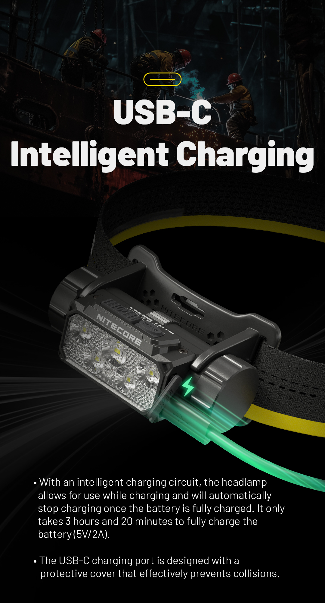 NITECORE HC70 UHE High Performance 21700 Rechargeable Work Headlamp