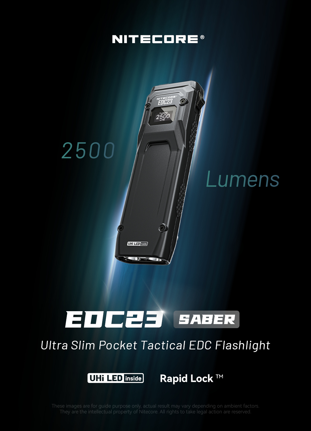 NITECORE EDC23 Ultra Slim Pocket Tactical EDC Flashlight