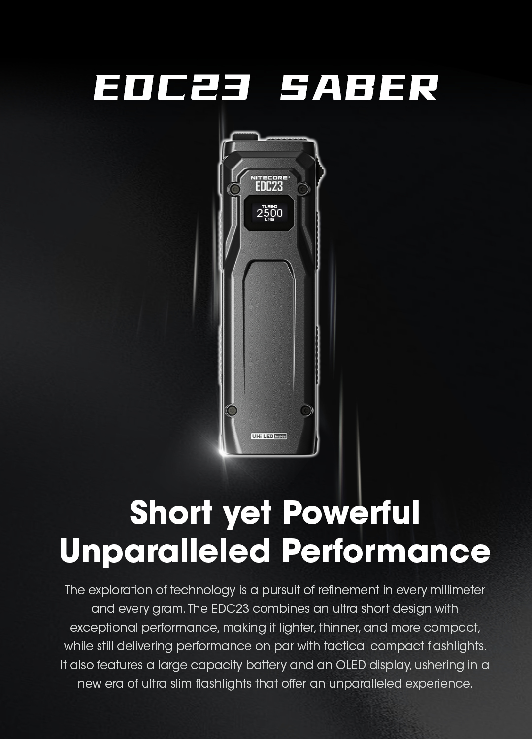 NITECORE EDC23 Ultra Slim Pocket Tactical EDC Flashlight