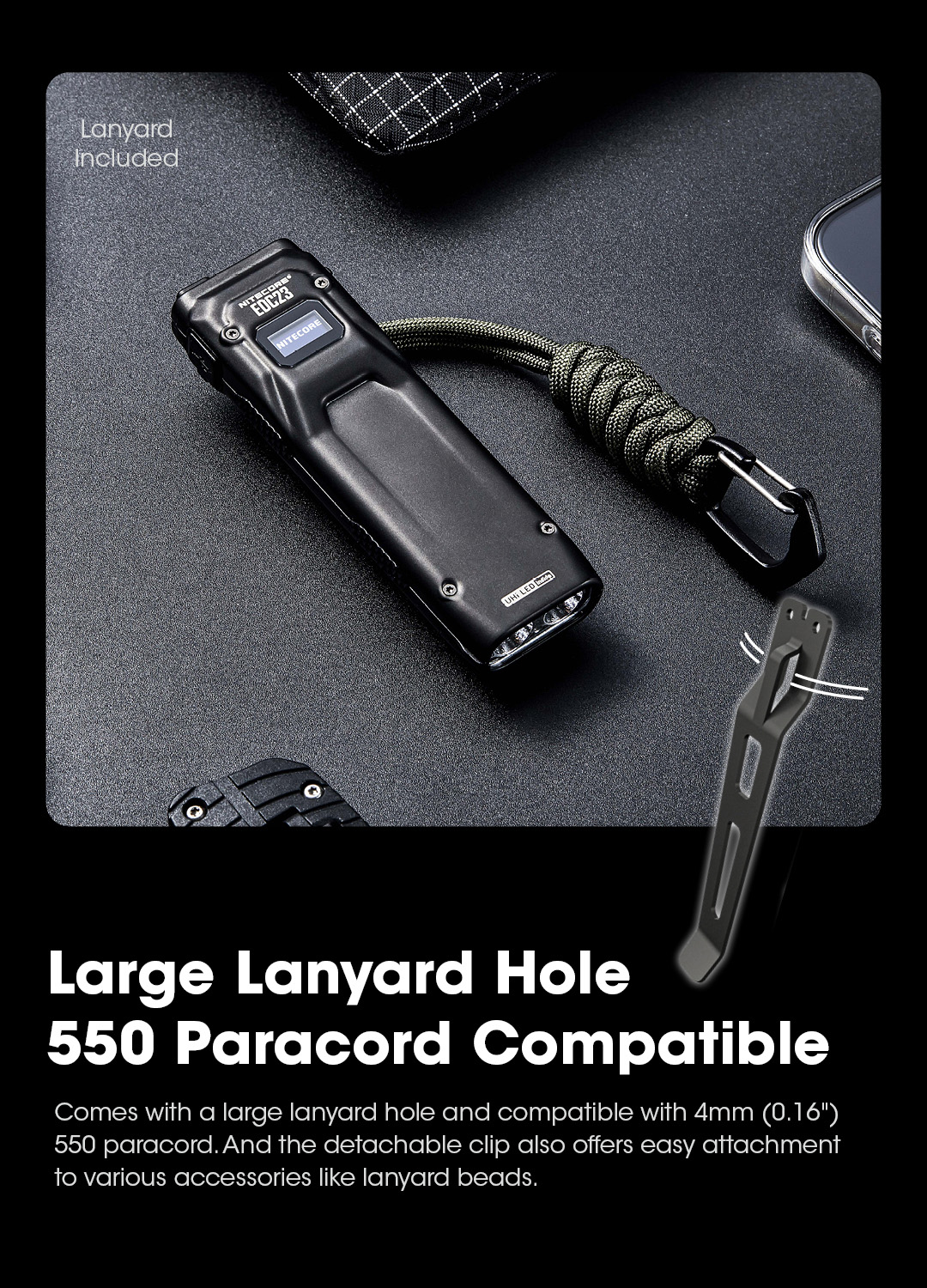 NITECORE EDC23 Ultra Slim Pocket Tactical EDC Flashlight
