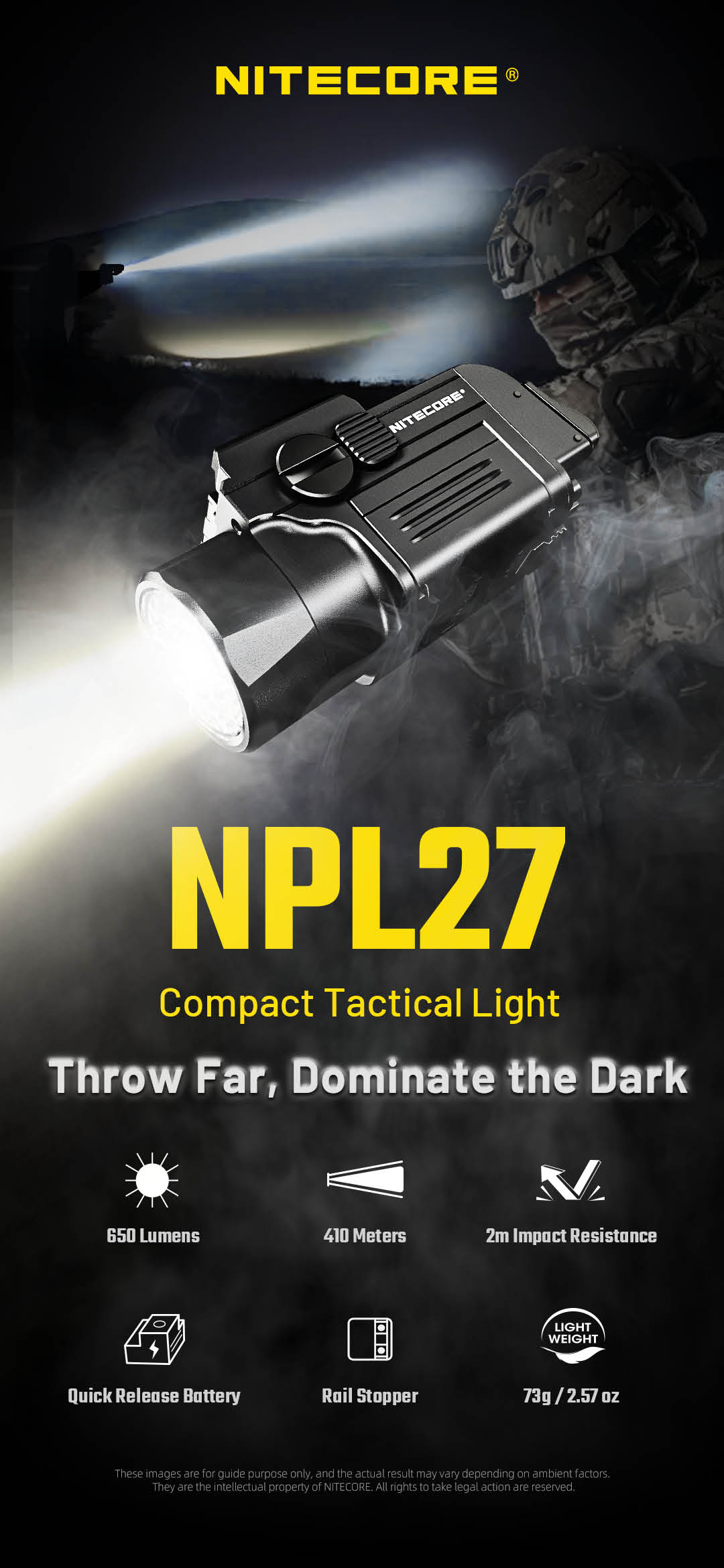 NITECORE NPL27 Compact Tactical Light