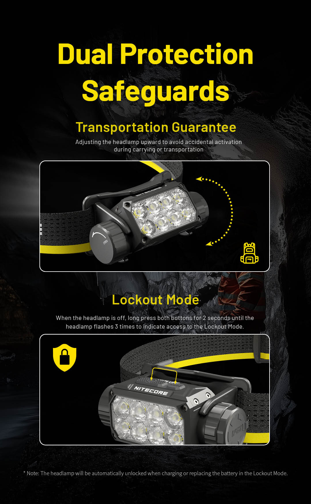 Nitecore HC75 UHE 3000 Lumen Work Headlamp – USB-C Rechargeable – E-Focus Spot/Flood Adjustment – 192m Beam – IP68 Waterproof