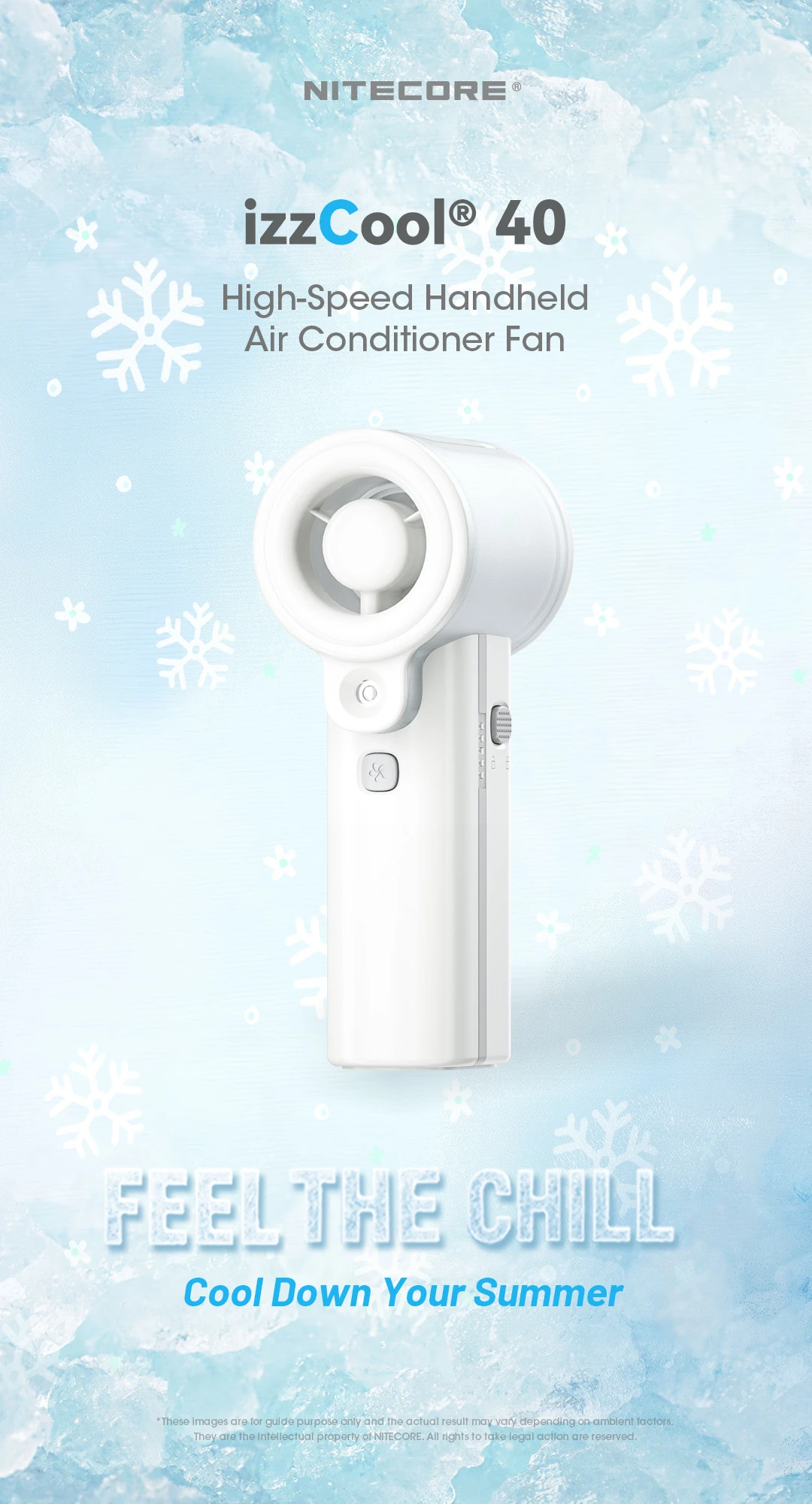 NITECORE izzCool® 40 High-Speed Handheld Air Conditioner Fan
