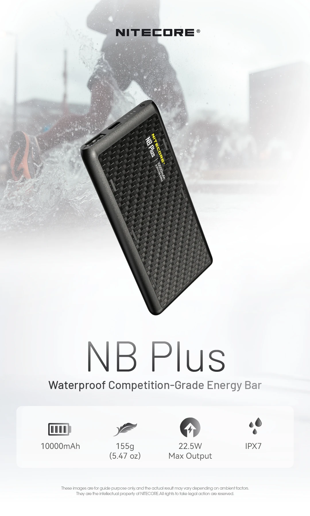 NITECORE NB Plus Waterproof Competition-Grade Energy Bar