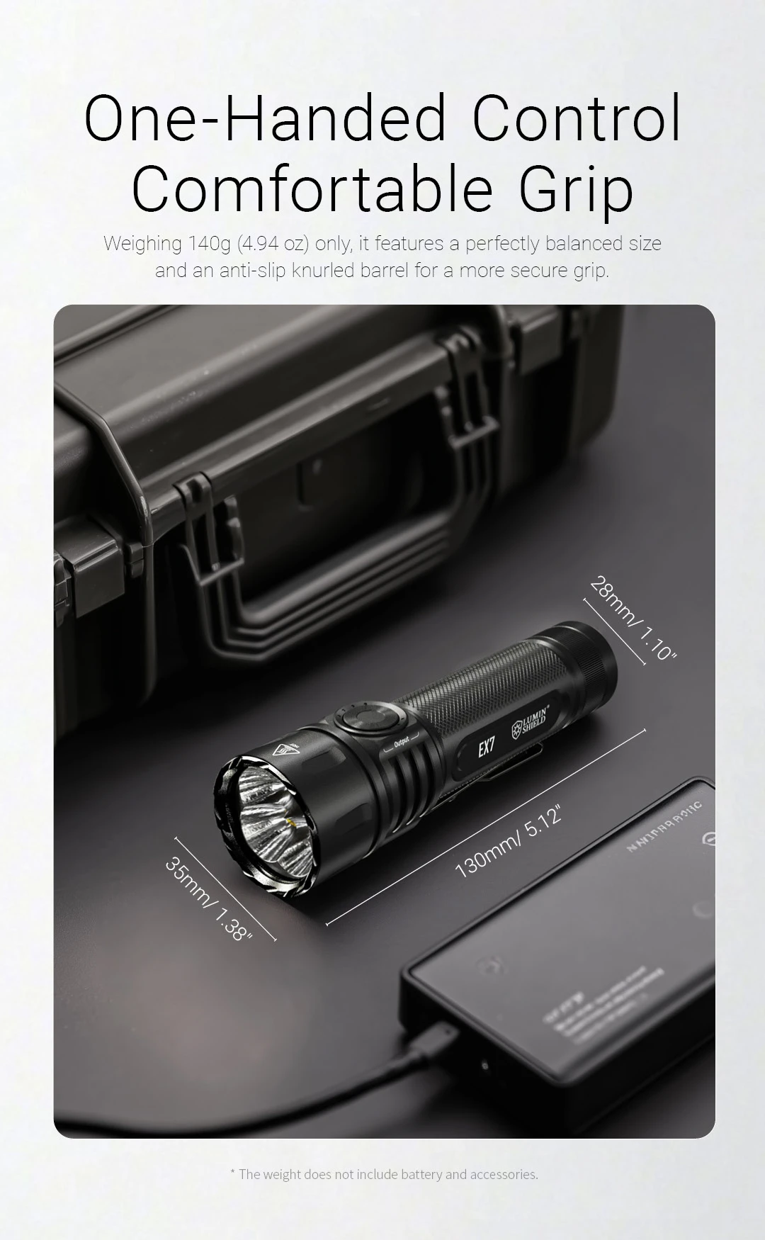 NITECORE EX7 Variable Beam Pattern High Performance Flashlight