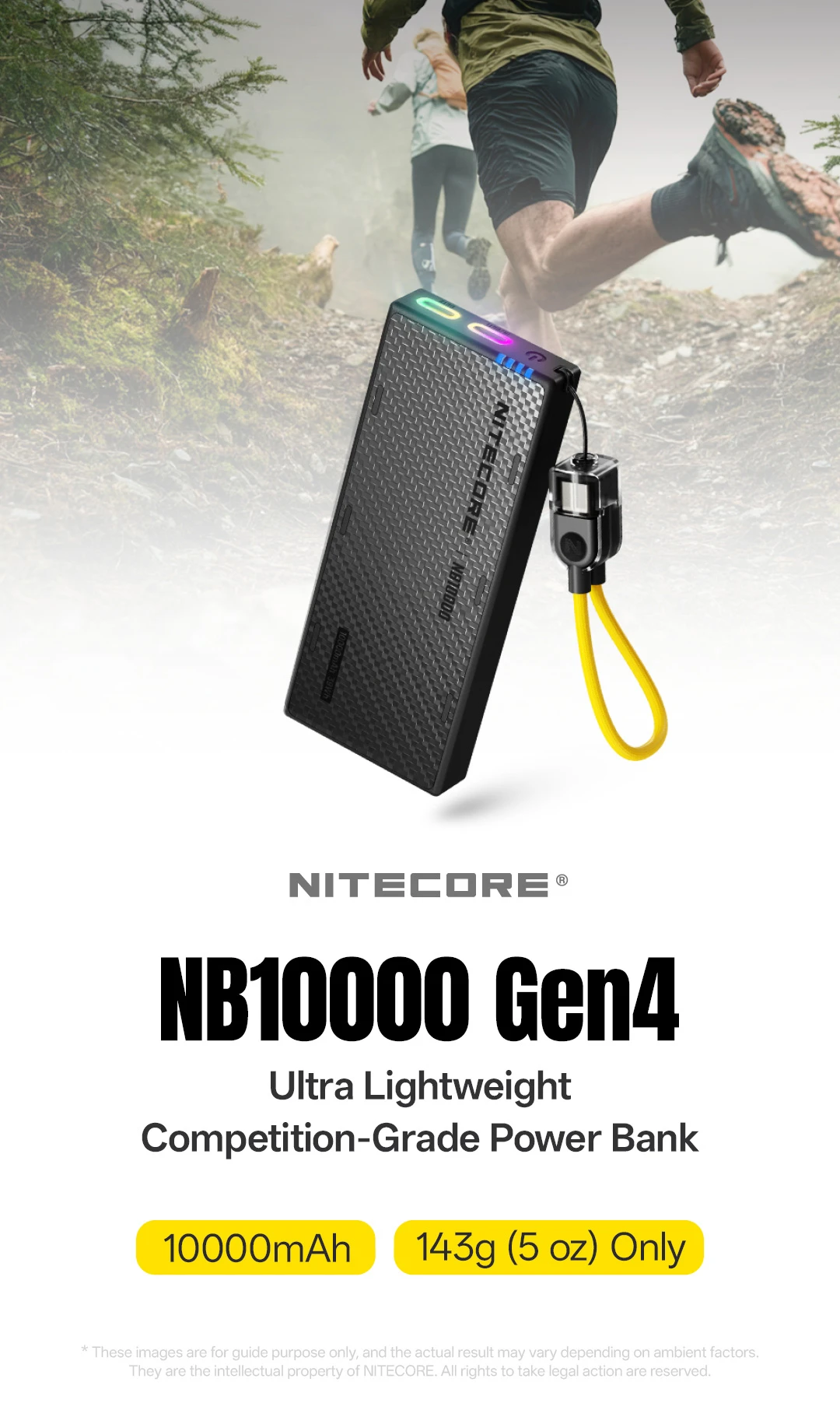 NITECORE NB10000 Gen4 Ultra Lightweight Competition-Grade Power Bank